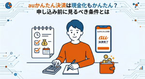 auかんたん決済は現金化もかんたん？申し込み前に見るべき条件とは