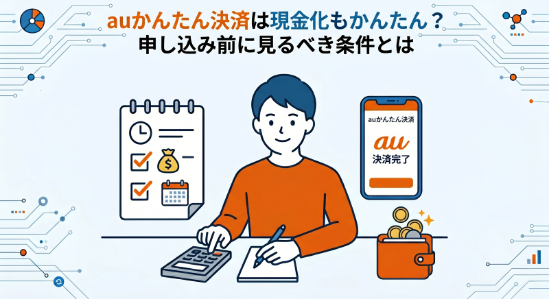 auかんたん決済は現金化もかんたん？申し込み前に見るべき条件とは