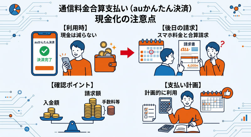 auかんたん決済現金化の注意点