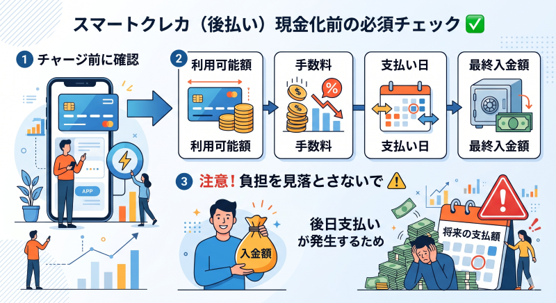 スマートクレカ現金化前のチェックポイント