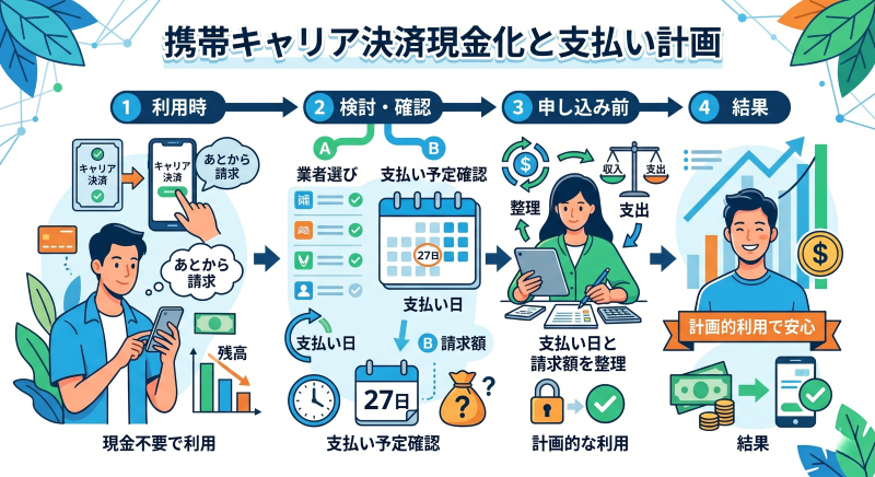 キャリア決済現金化利用前に確認したい条件