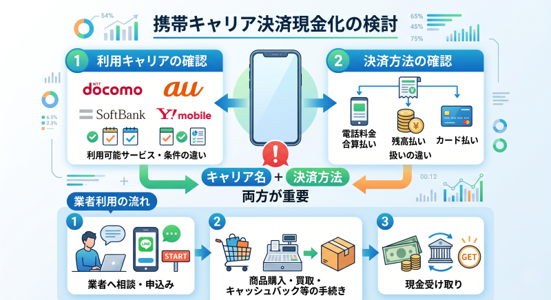 キャリア決済現金化の流れ