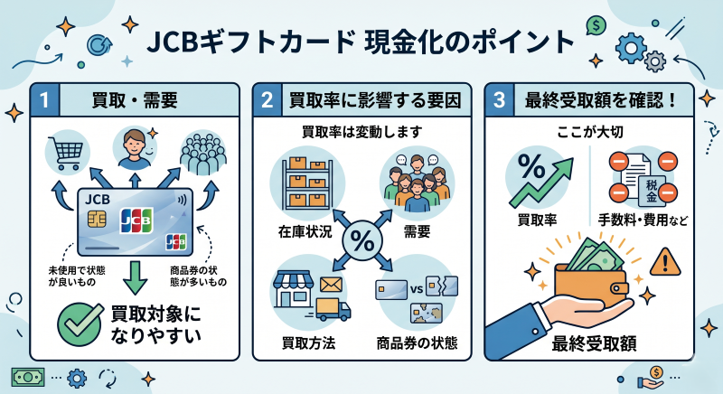 JCBギフトカード現金化はできる?