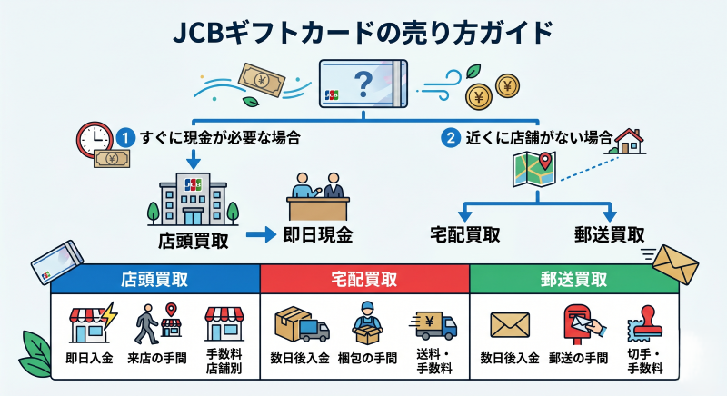 JCBギフトカードの売り方