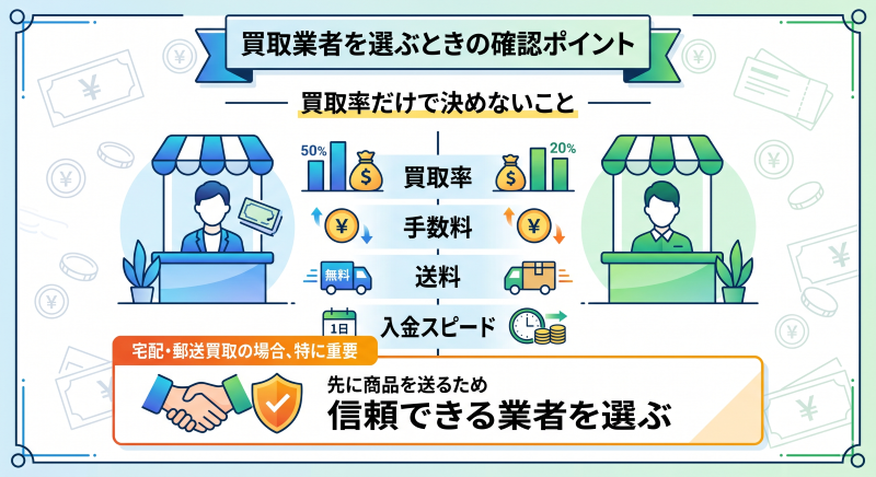 金券・チケットの買取業者を選ぶときのポイント
