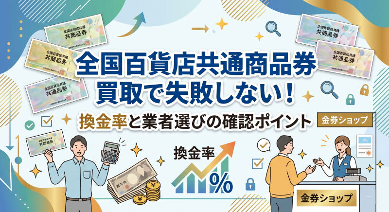 全国百貨店共通商品券買取で失敗しない！換金率と業者選びの確認ポイント