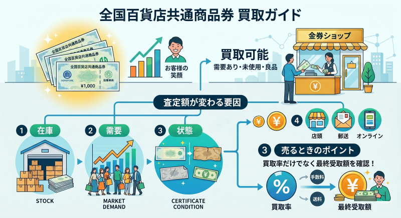 全国百貨店共通商品券買取の流れ