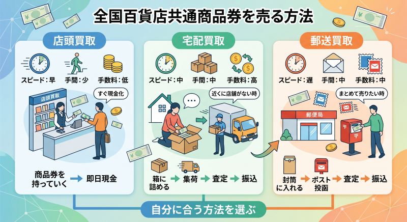 全国百貨店共通商品券を売る方法