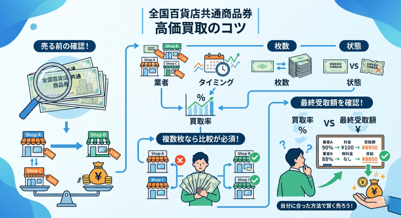 全国百貨店共通商品券高価買取のコツ