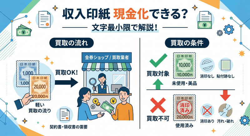 収入印紙は現金化できる？
