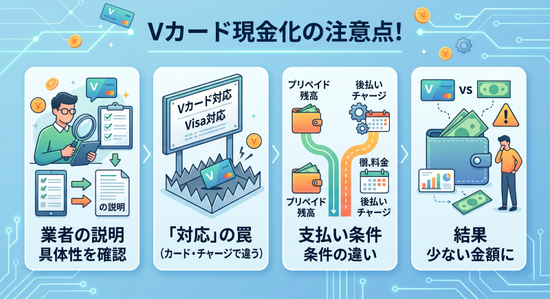 バーチャルカード現金化で確認したい業者のポイント